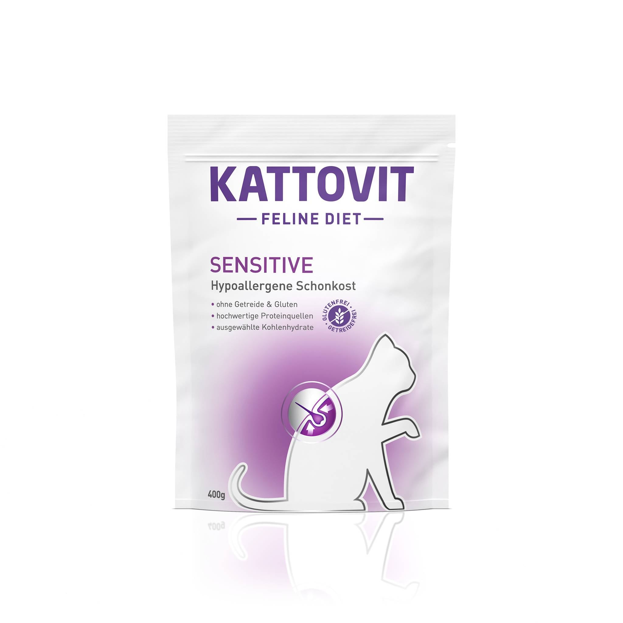 KATTOVIT Feline Diet Sensitive Trockenfutter, 400 g hypoallergene Schonkost.