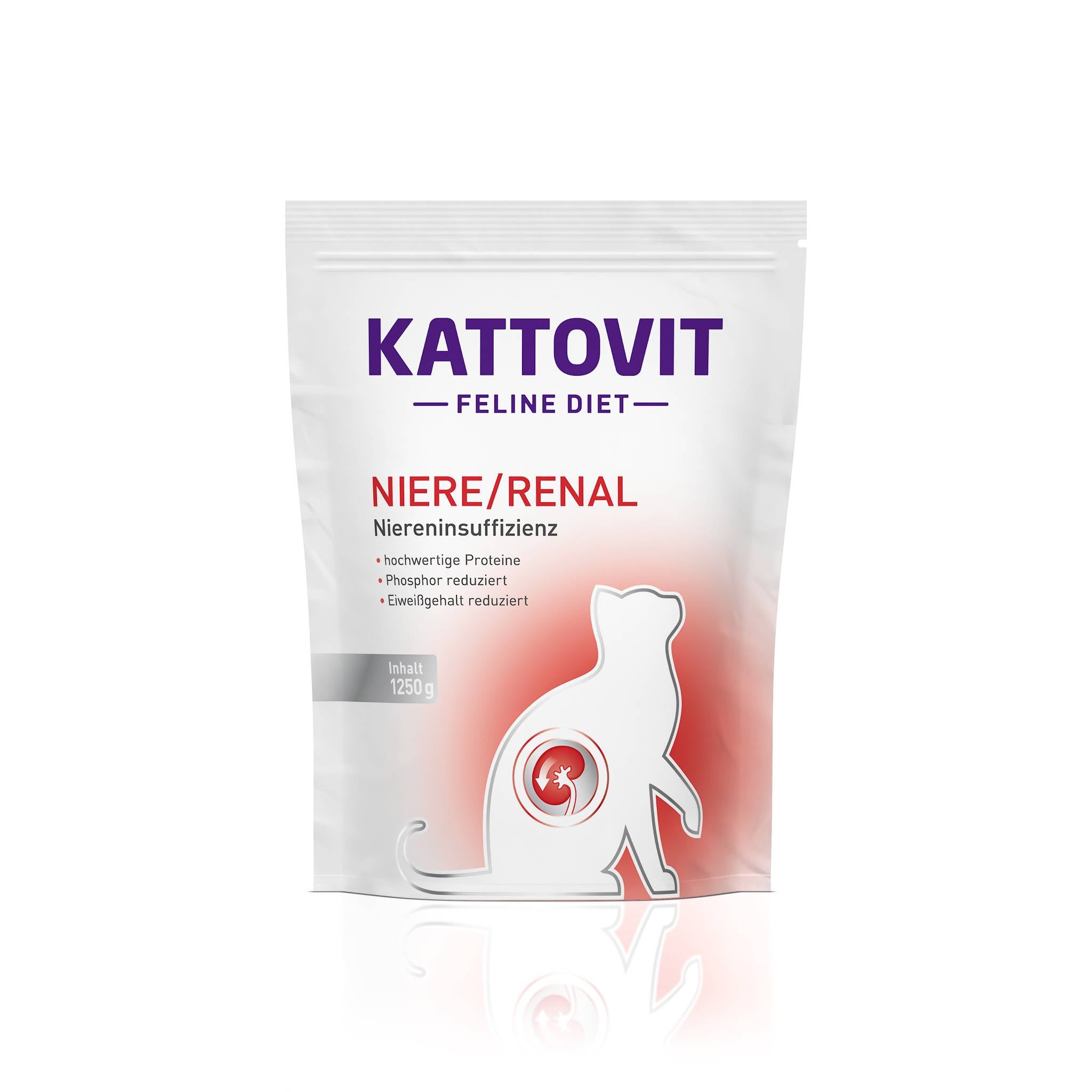 KATTOVIT Feline Diet Niere/Renal Trockenfutter, 1250 g für Nierenprobleme.