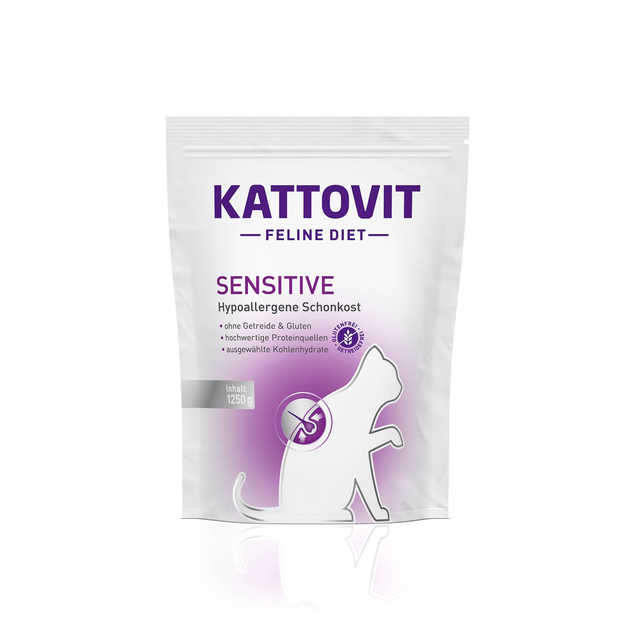 KATTOVIT Feline Diet Sensitive Trockenfutter, 1250 g hypoallergene Schonkost.