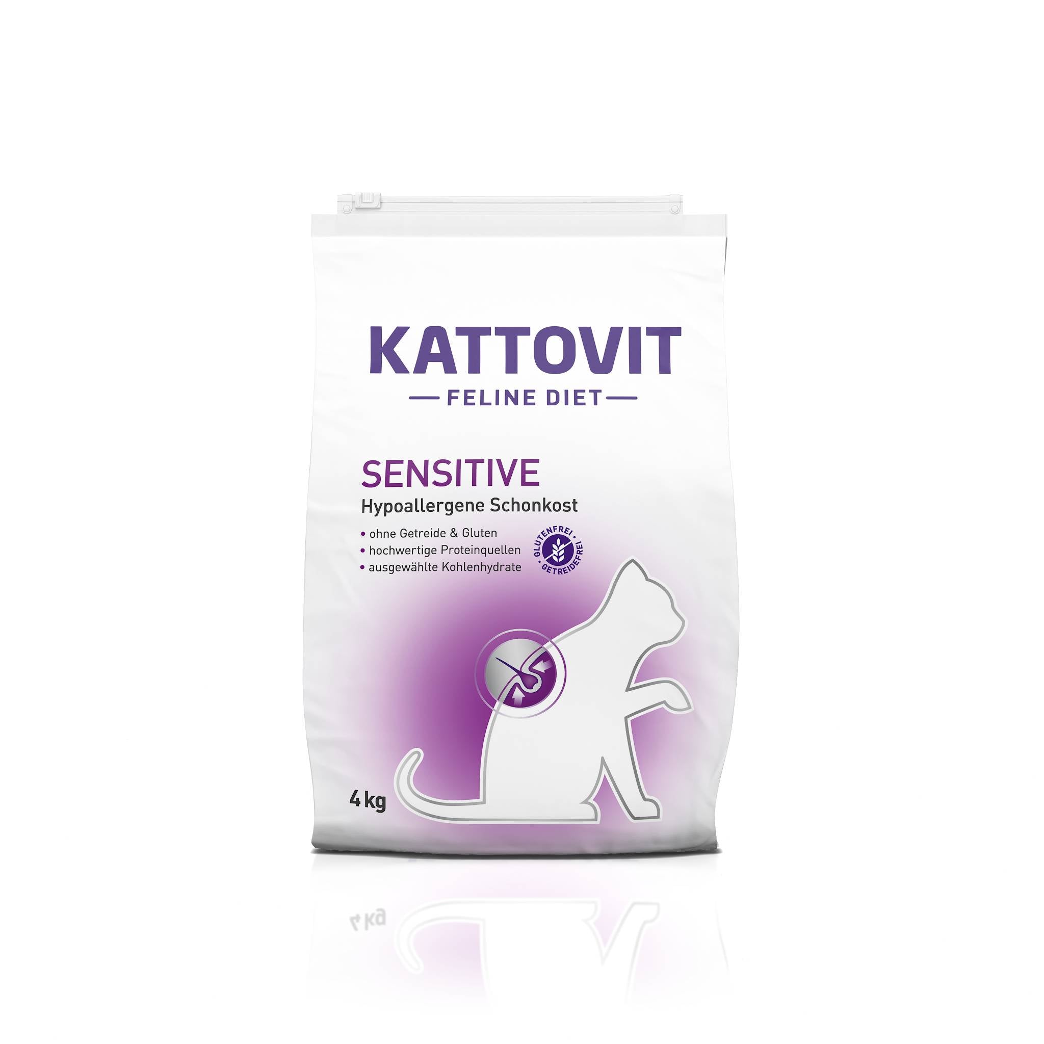 KATTOVIT Feline Diet Sensitive Trockenfutter, 4 kg hypoallergene Schonkost.